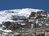 Ecuador Chimborazo 04-10 Ventimilla Summit From Thielman Glacier Beyond  Whymper Refuge